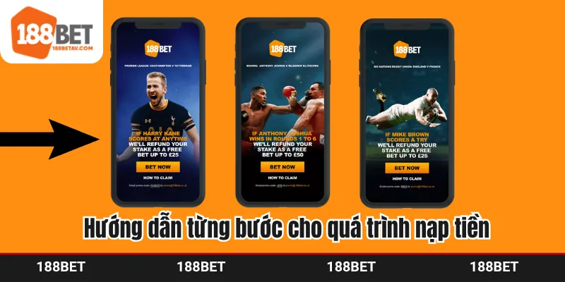 Hướng dẫn từng bước cho quá trình nạp tiền