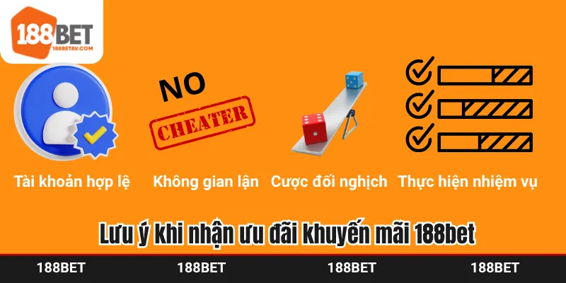 Lưu ý khi nhận ưu đãi khuyến mãi 188bet