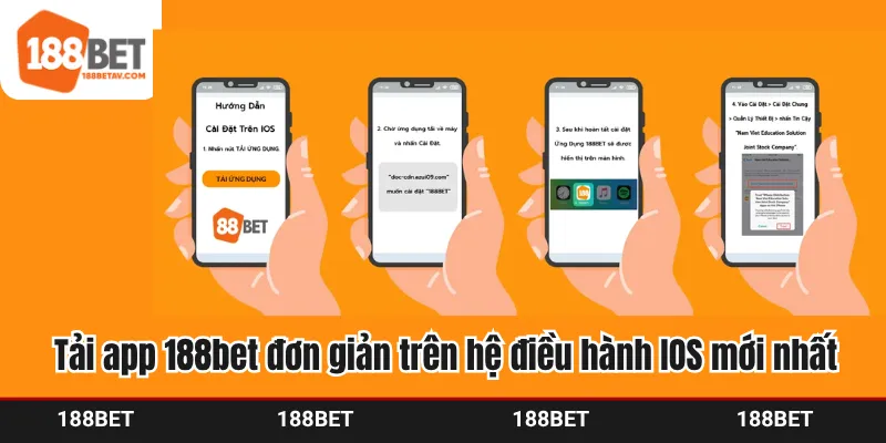 Tải app 188bet đơn giản trên hệ điều hành IOS mới nhất
